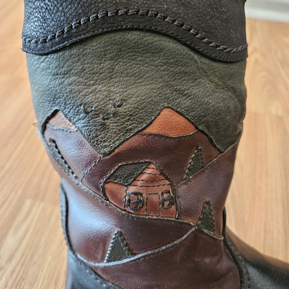 Anfibio Waterproof Leather Boho Plush Lined Fall Winter Boots Multicolor Sz 37. - Picture 7 of 11